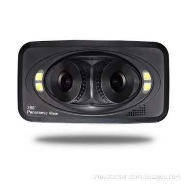 360 Degrees Panoramic View Car Camcorder with 3 Cameras